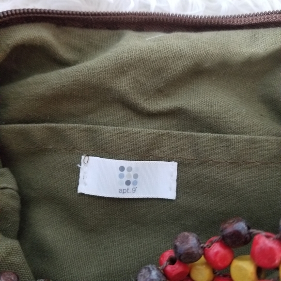 Apt 9 Gorgeous Red + Orange Beaded Large Bag - Picture 3 of 4